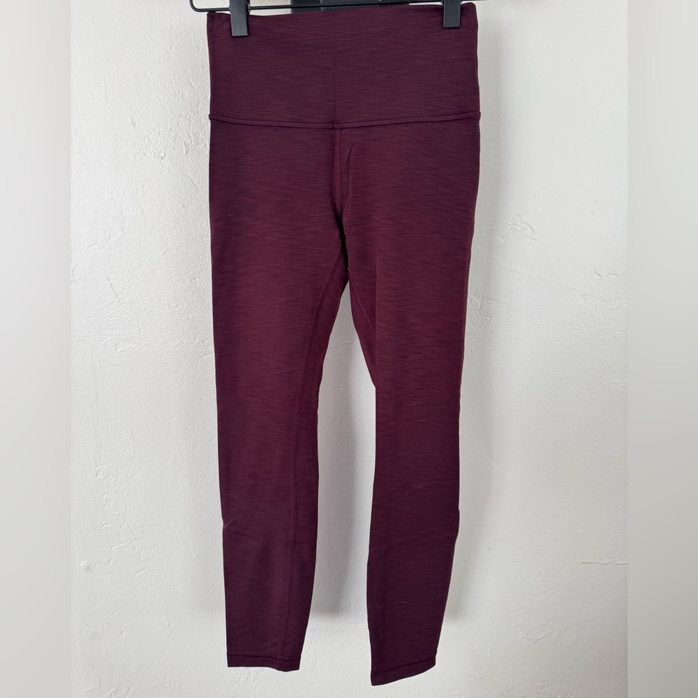 NWOT Lululemon Wunder Train High-Rise Tight 25” Heathered Garnet